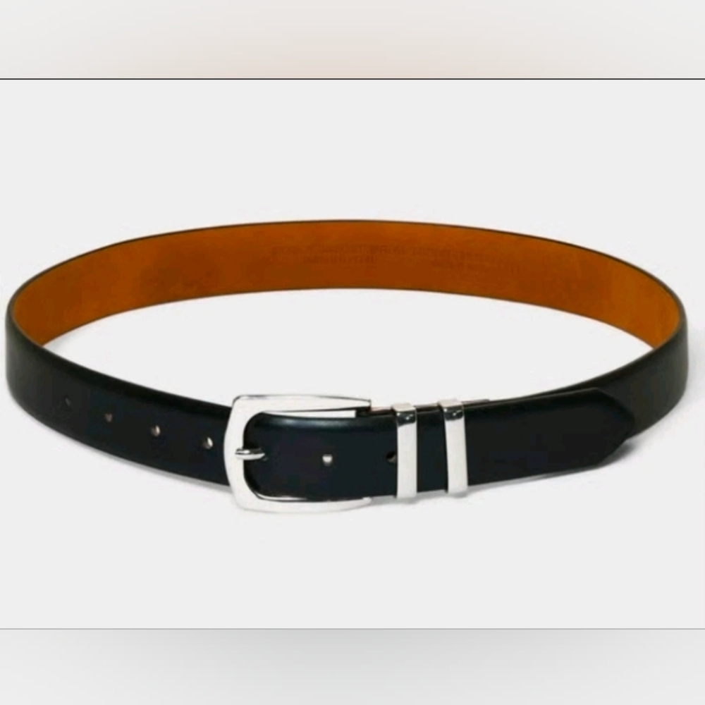 A New Day Women's Double Keeper Belt Black With Silver size M - Picture 2 of 6